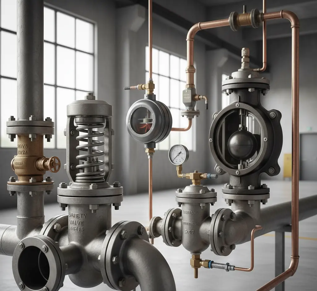 Soupapes de sûreté, détendeurs, purgeurs d'air thermodynamique et à flotte